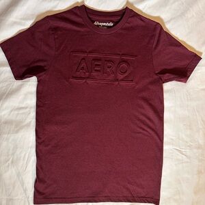 Aeropostale Red Short Sleeve Tee with Embossed Design